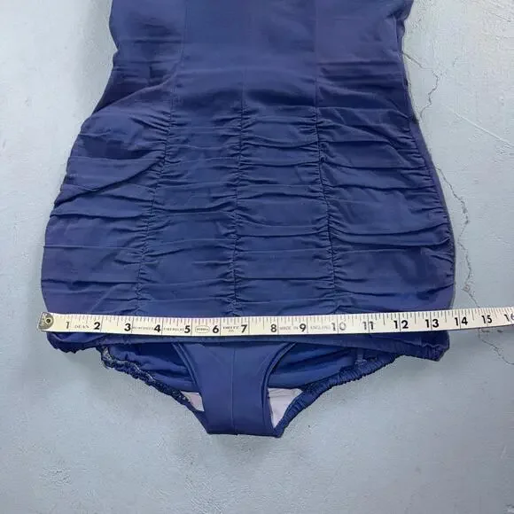 Alix Of Miami Rhinestone 1950s VTG Bathing Suit Swimsuit Hollywood Swim Wear Blu - Picture 6 of 16
